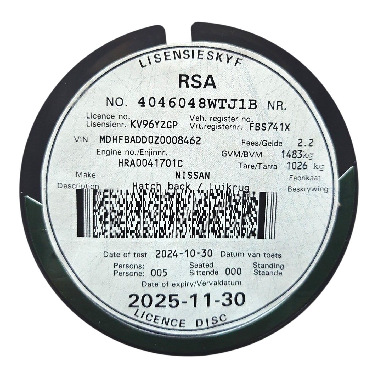 Don't drive faster than your GUARDIAN ANGEL can fly Licence Disc Holder