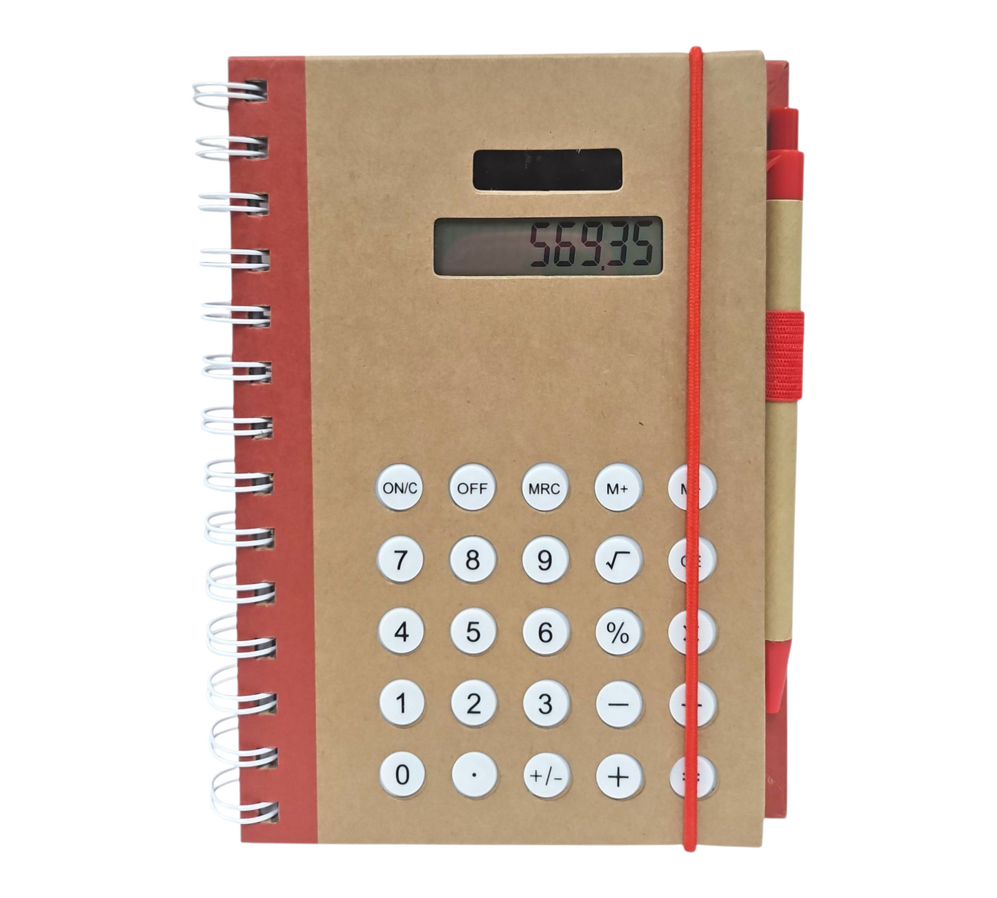 RED CALCULATOR NOTEBOOK