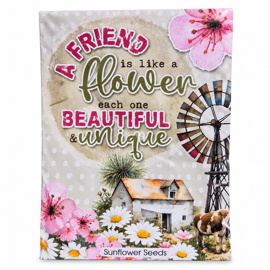 Friendship Seeds with Sunflower Keyring