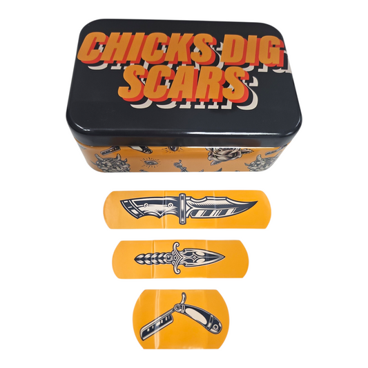 Chicks Dig Scars Tinned Plasters