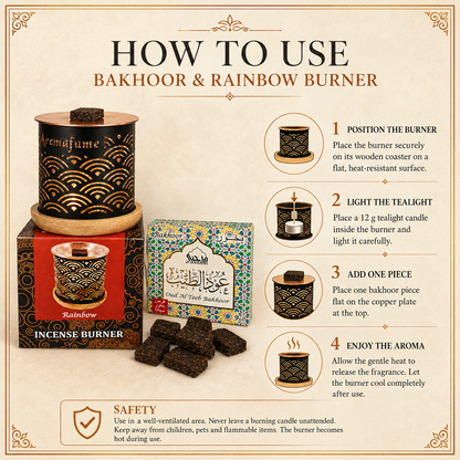 INCENSE BRICKS BURNER+Oud Al Teeb BAKHOOR BRICKS Pack COMBO. — view 2
