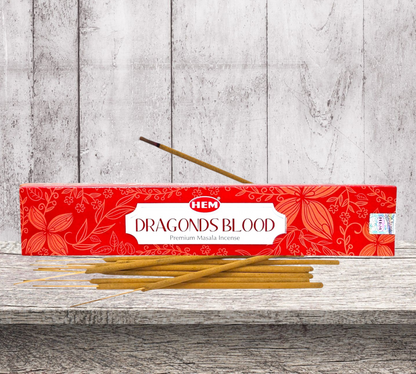 HEM DRAGONS BLOOD Masala (Hand Rolled) Incense Sticks.