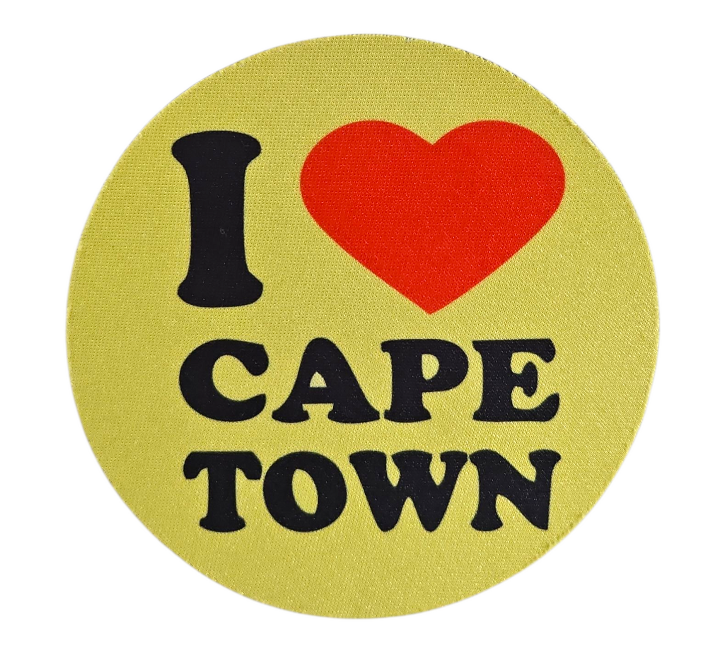 I LOVE CAPE TOWN (Yellow) COASTER