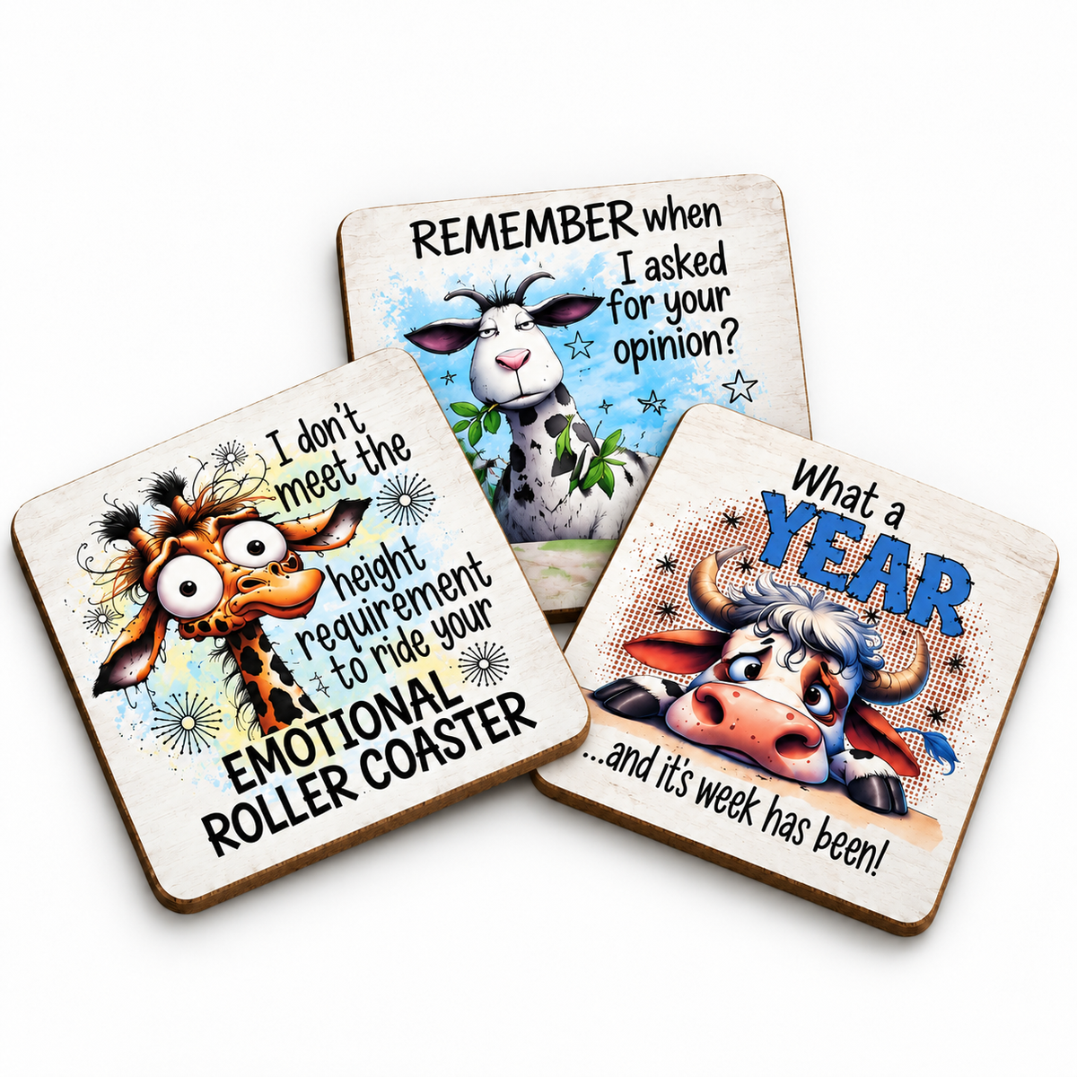 Sarcastic Coasters Set of 3 (F)