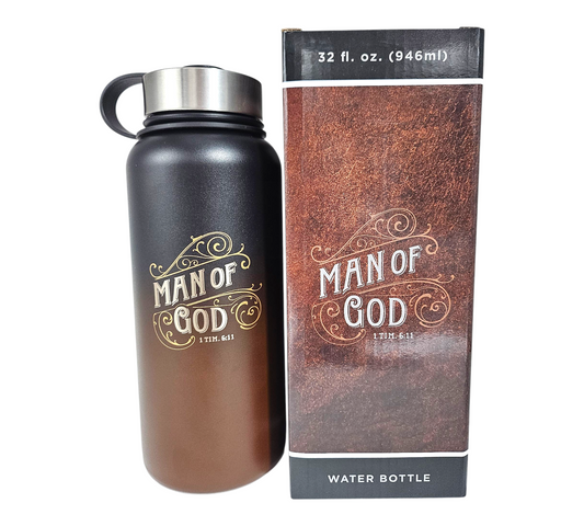 MAN OF GOD Stainless Steel Water Bottle (946 ml)