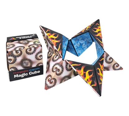 FIRE & SWIRL MAGNETIC MAGIC CUBE — view 2