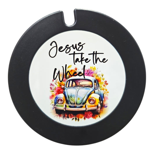 Jesus take the Wheel Volla Licence Disc Holder