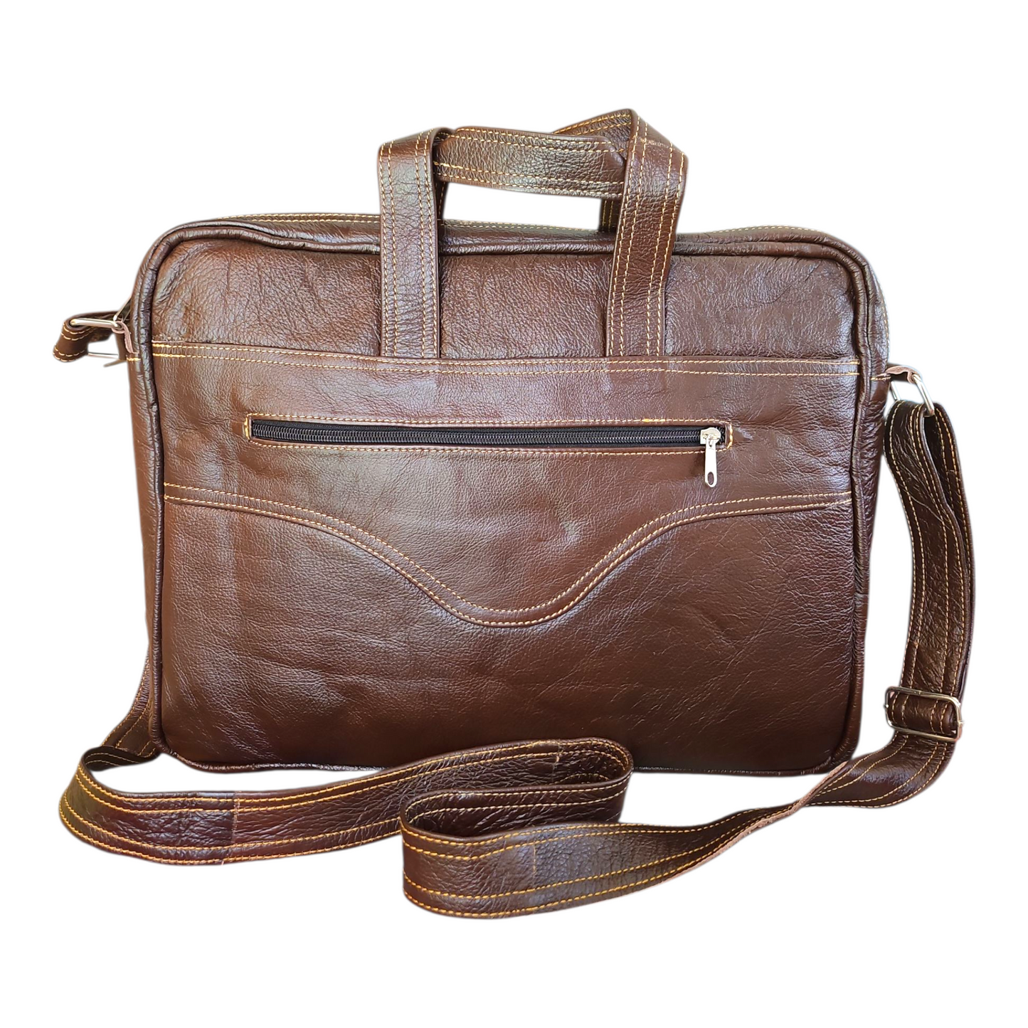 LUXURY LEATHER LAPTOP BAG (OXBLOOD)
