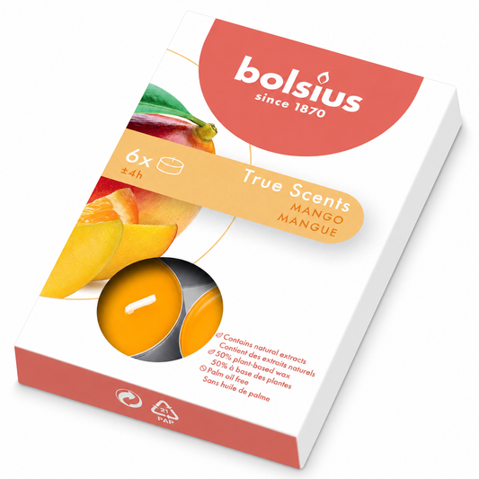 Bolsius True Scents Tealights 6's (Mango)