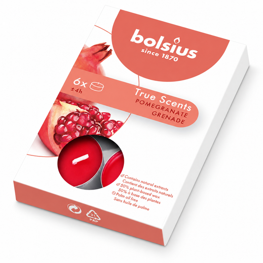 Bolsius True Scents Tealights 6's (Pomegranate)