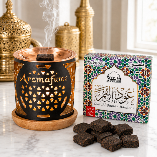 INCENSE BRICKS BURNER+Oud Al Qamar BAKHOOR BRICKS Pack COMBO.
