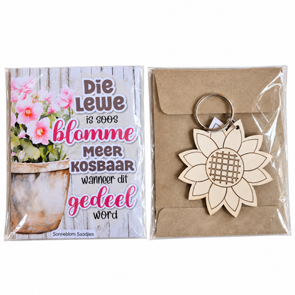 Vriendskapsaadjies met Sonneblom Sleutelhouer