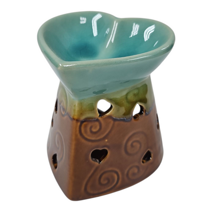AQUA/BROWN HEART OIL BURNER