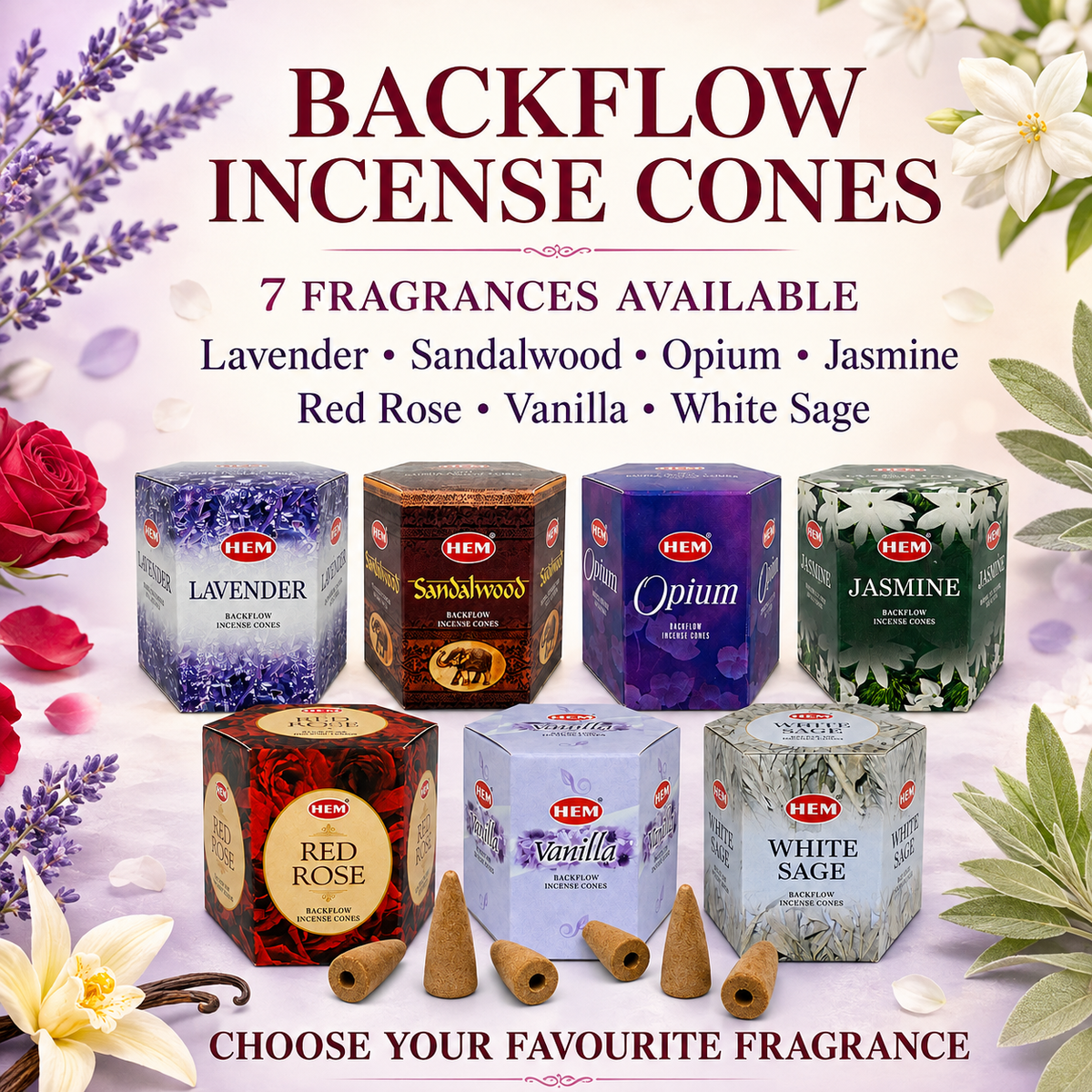 Backflow Incense Cones