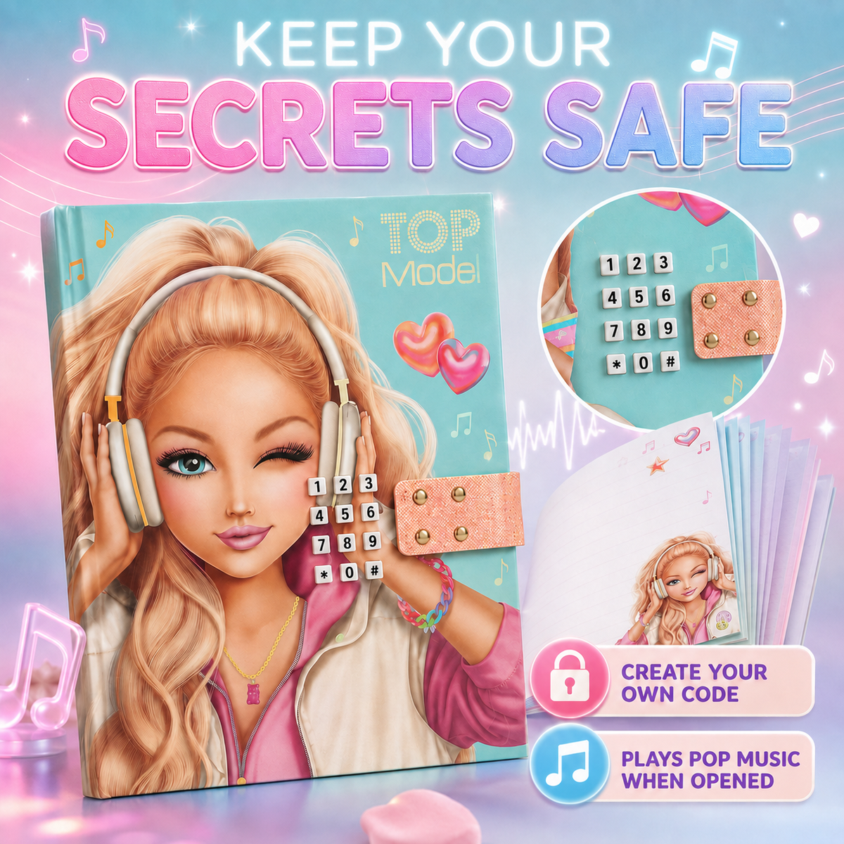 Top Model Secret Diary with Digital Code and Music — view 3