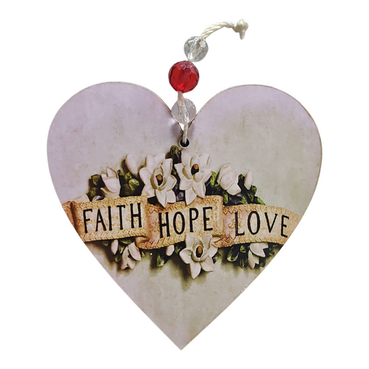 FAITH HOPE LOVE FLOWERS Tag