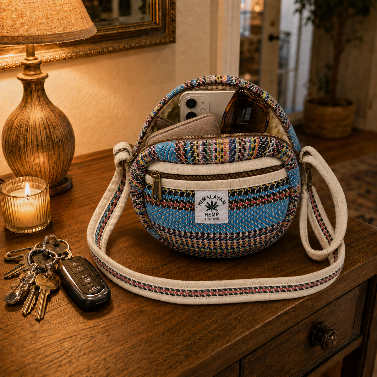 Himalayan Hemp Round Sling Bag