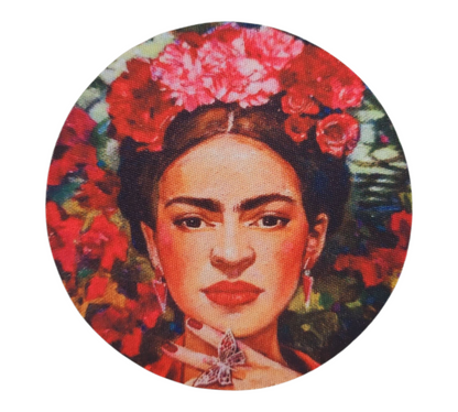 FRIDA KAHLO PINK BOUQUET COASTER