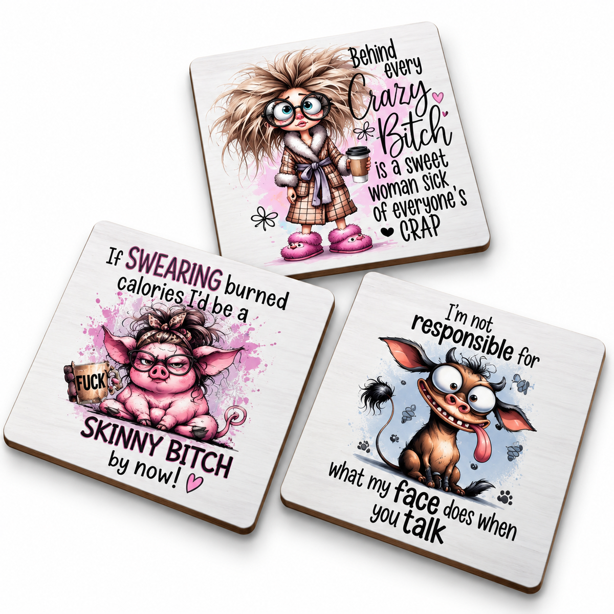 Sarcastic Coasters Set of 3 (B)