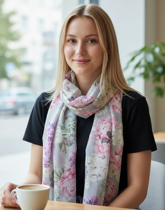 ELEGANT FLORAL SCARF #18