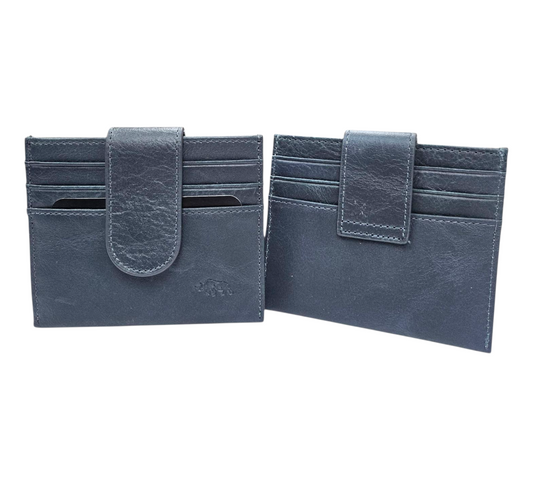 BLUE GENUINE LEATHER SLIM WALLET