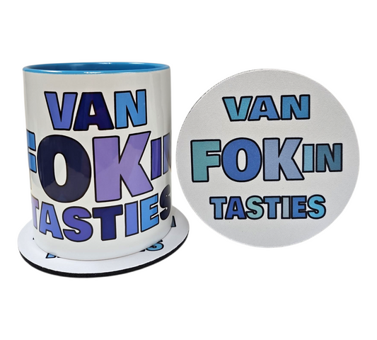 VANF@KINTASTIES BLUE MUG & COASTER SET