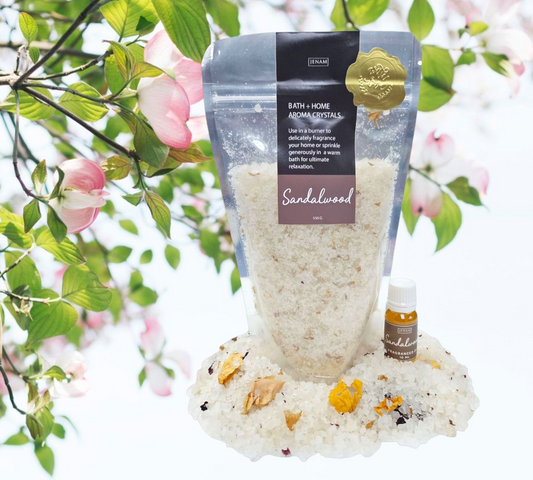 SANDALWOOD BATH CRYSTALS/FRAGRANCE OIL COMBO