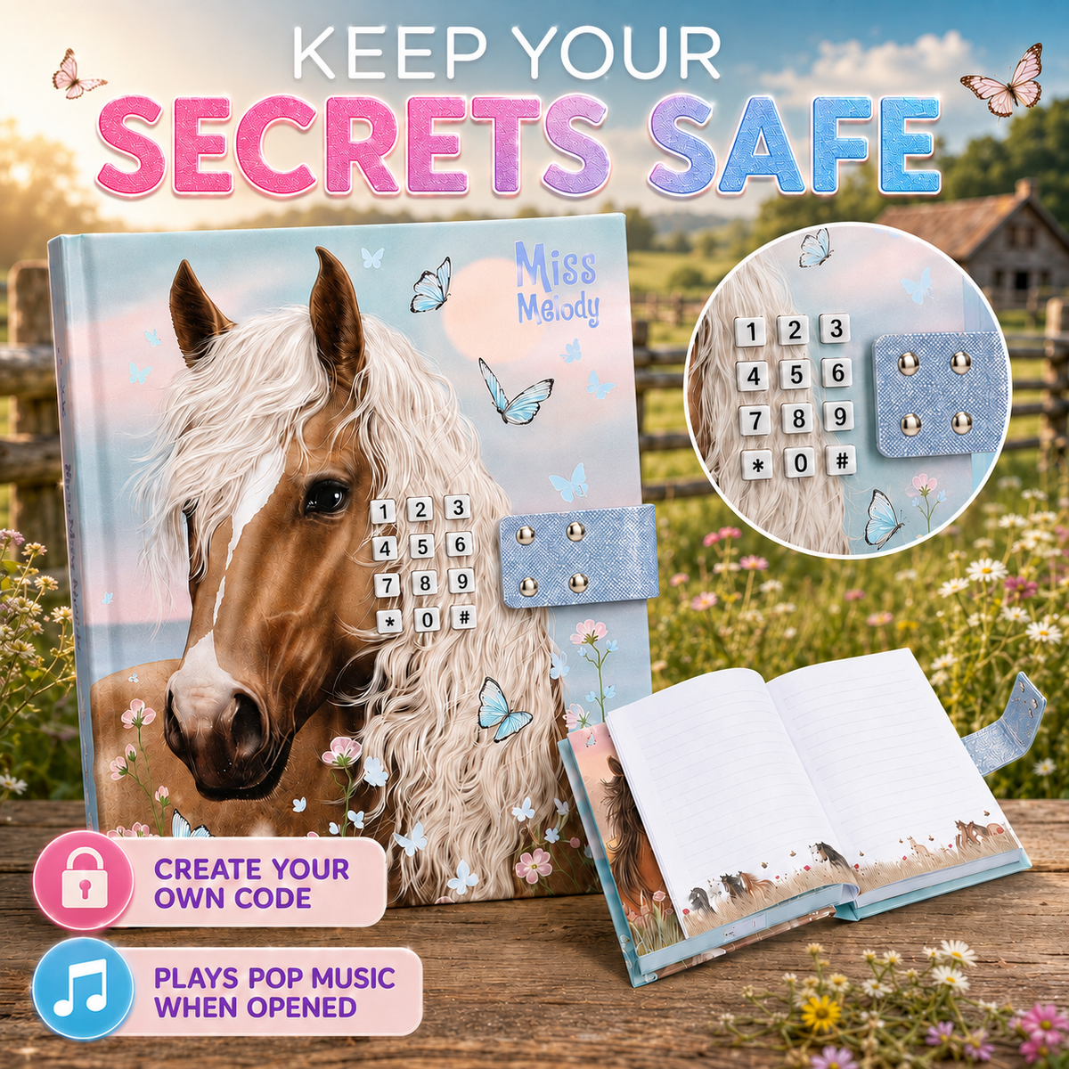 Miss Melody Horse Secret Diary with Digital Code and Music — view 3