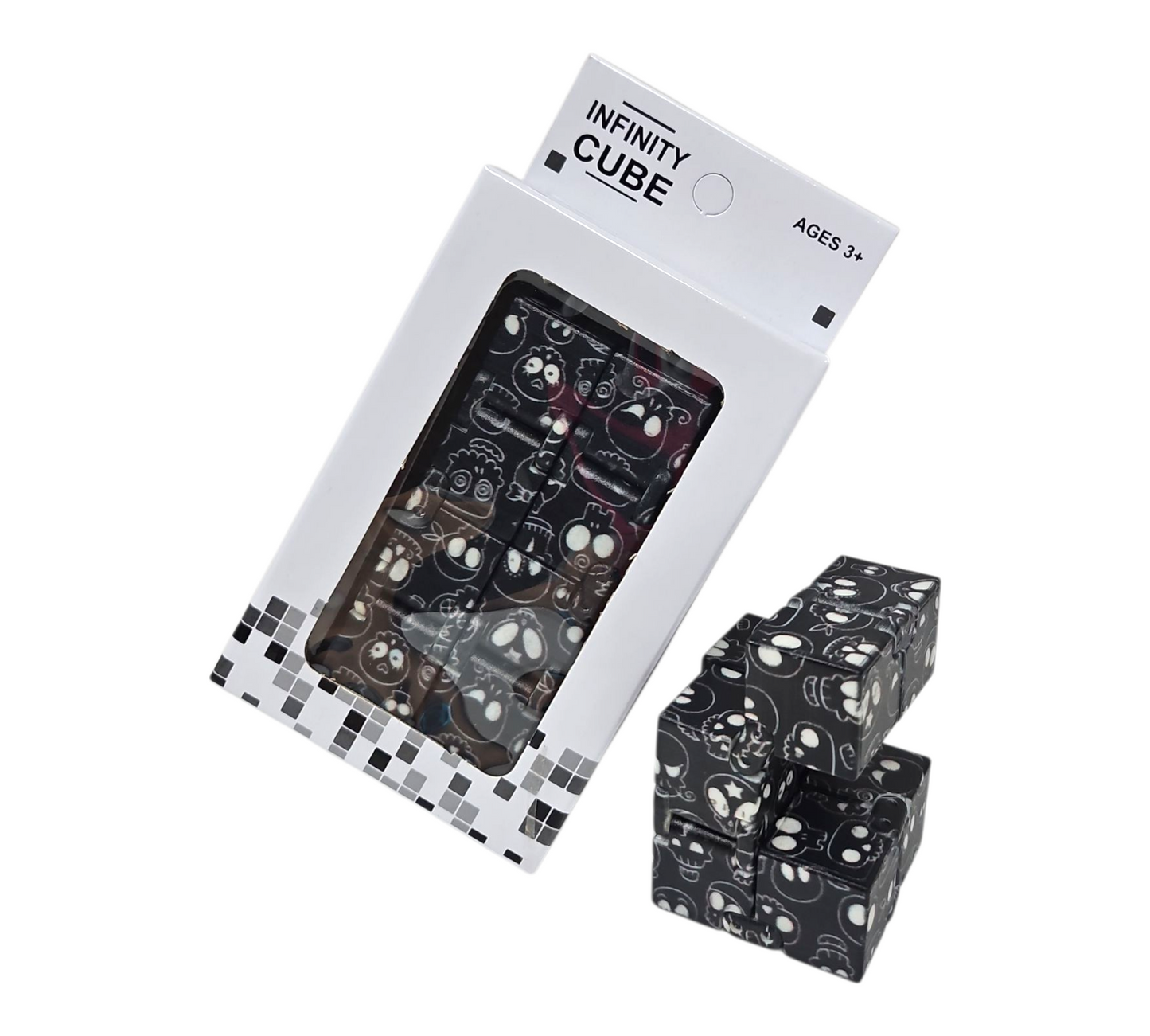 BLACK & WHITE CARTOON INFINITY CUBE