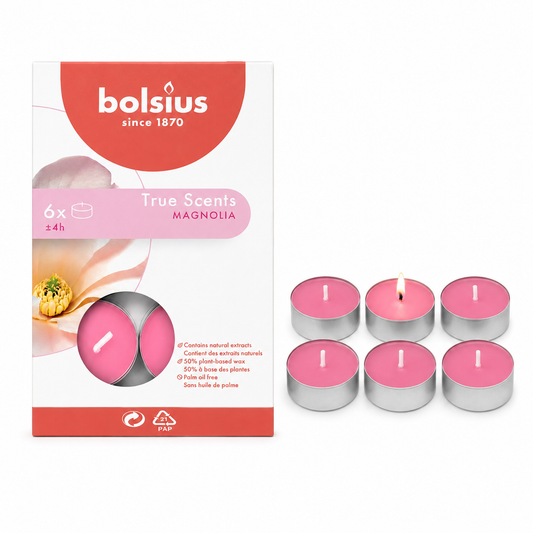 Bolsius True Scents Tealights 6's (Magnolia) — view 2