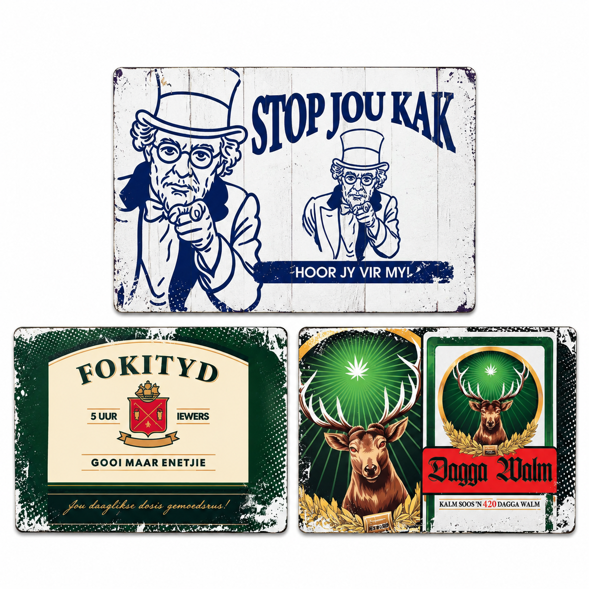 Local is Lekker Fridge Magnets Large Set of 3 (E)