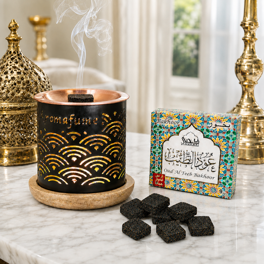 INCENSE BRICKS BURNER+Oud Al Teeb BAKHOOR BRICKS Pack COMBO.
