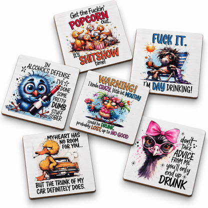 Sarcastic Coasters Set of 6 (B)
