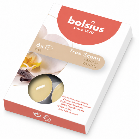 Bolsius True Scents Tealights 6's (Vanilla)