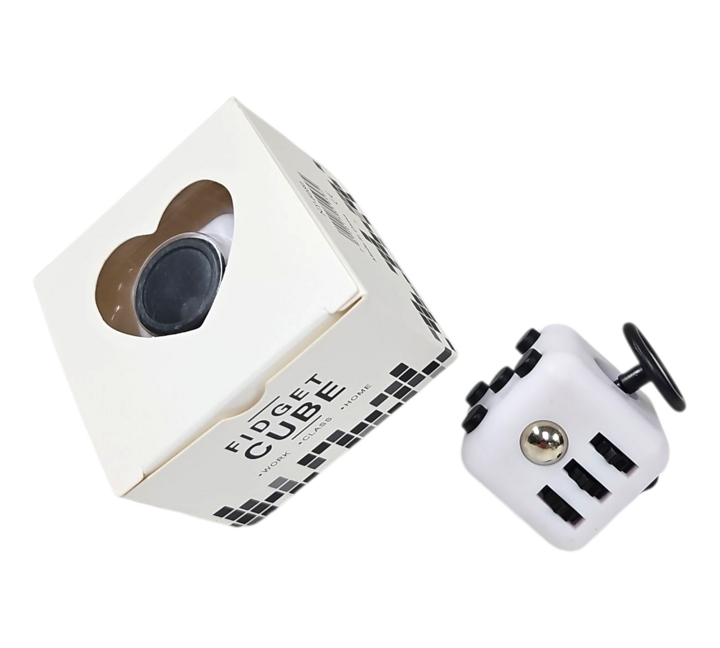 FIDGET CUBE – WHITE & BLACK