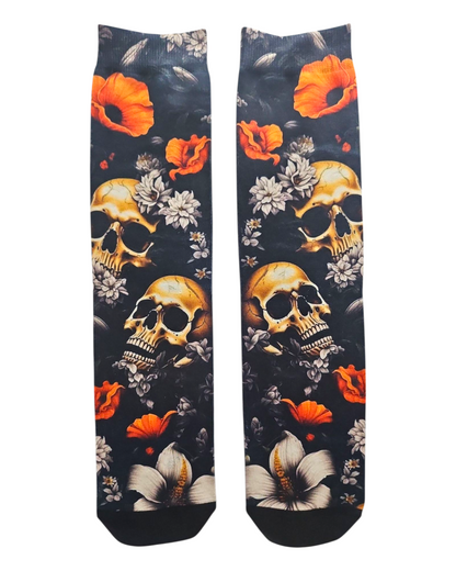 FLORAL SKULL SOCKS