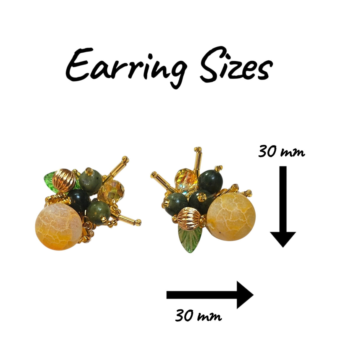 Cluster Forrest Earrings Set (Yellow) — view 2