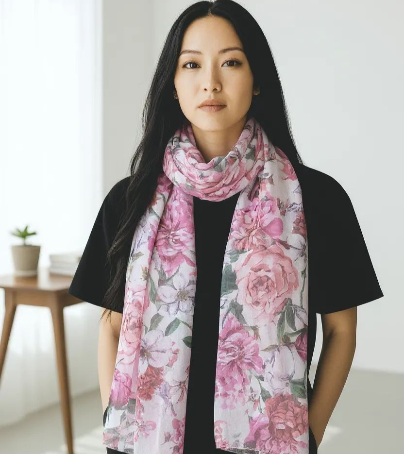 ELEGANT FLORAL SCARF #1