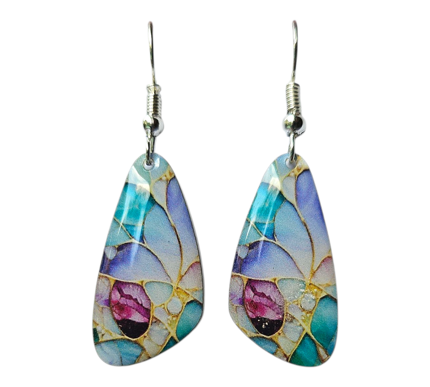 OCEAN PETAL FREEFORM DROP EARRINGS (In Wooden Gift Box)
