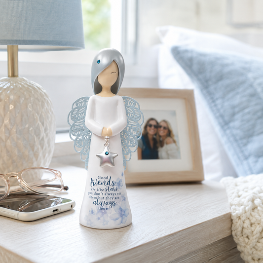 "Good friends are like stars you don't always see them but  they are always there" ANGEL FIGURINE
