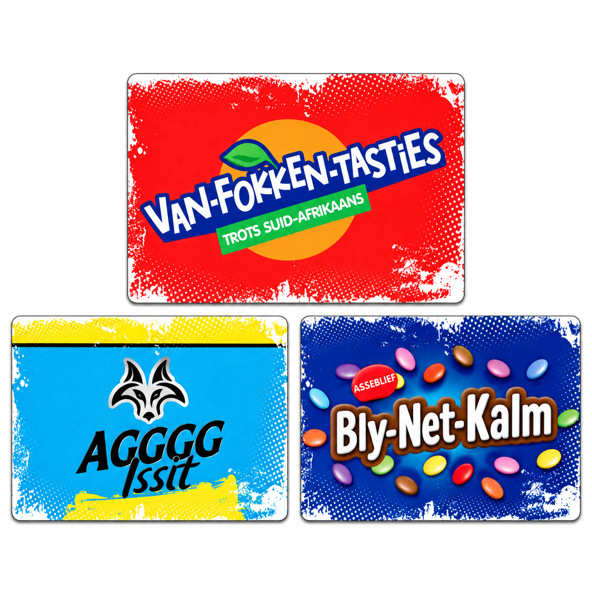 Local is Lekker Fridge Magnets Large Set of 3 (D)