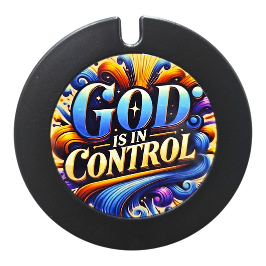 God is in Control Licence Disc