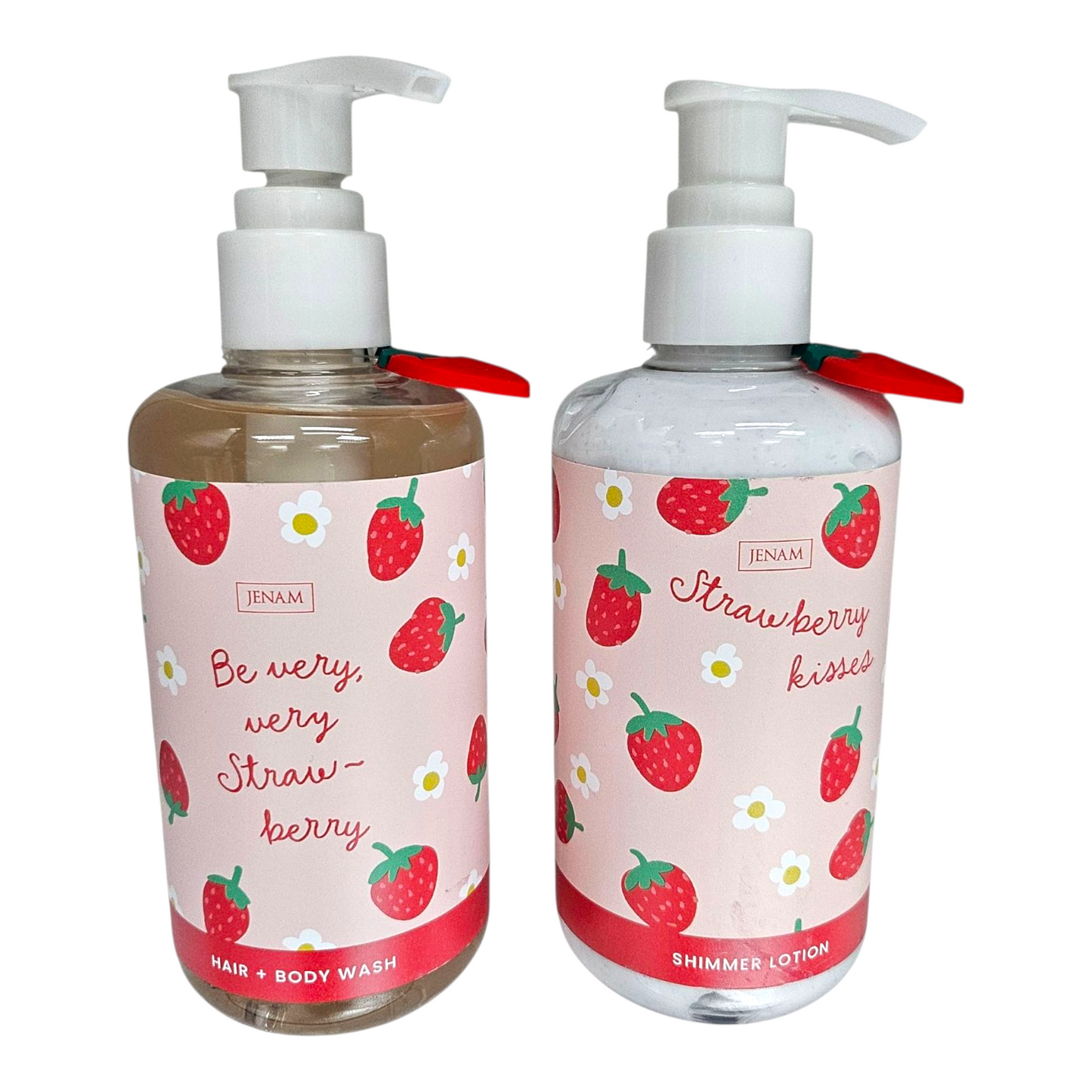 STRAWBERRY KISSES Body Wash & Shimmer Lotion DUO (250ml each)