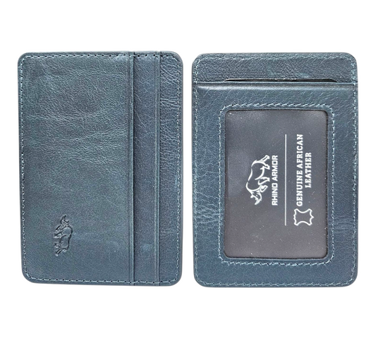 BLUE GENUINE LEATHER CARD HOLDER