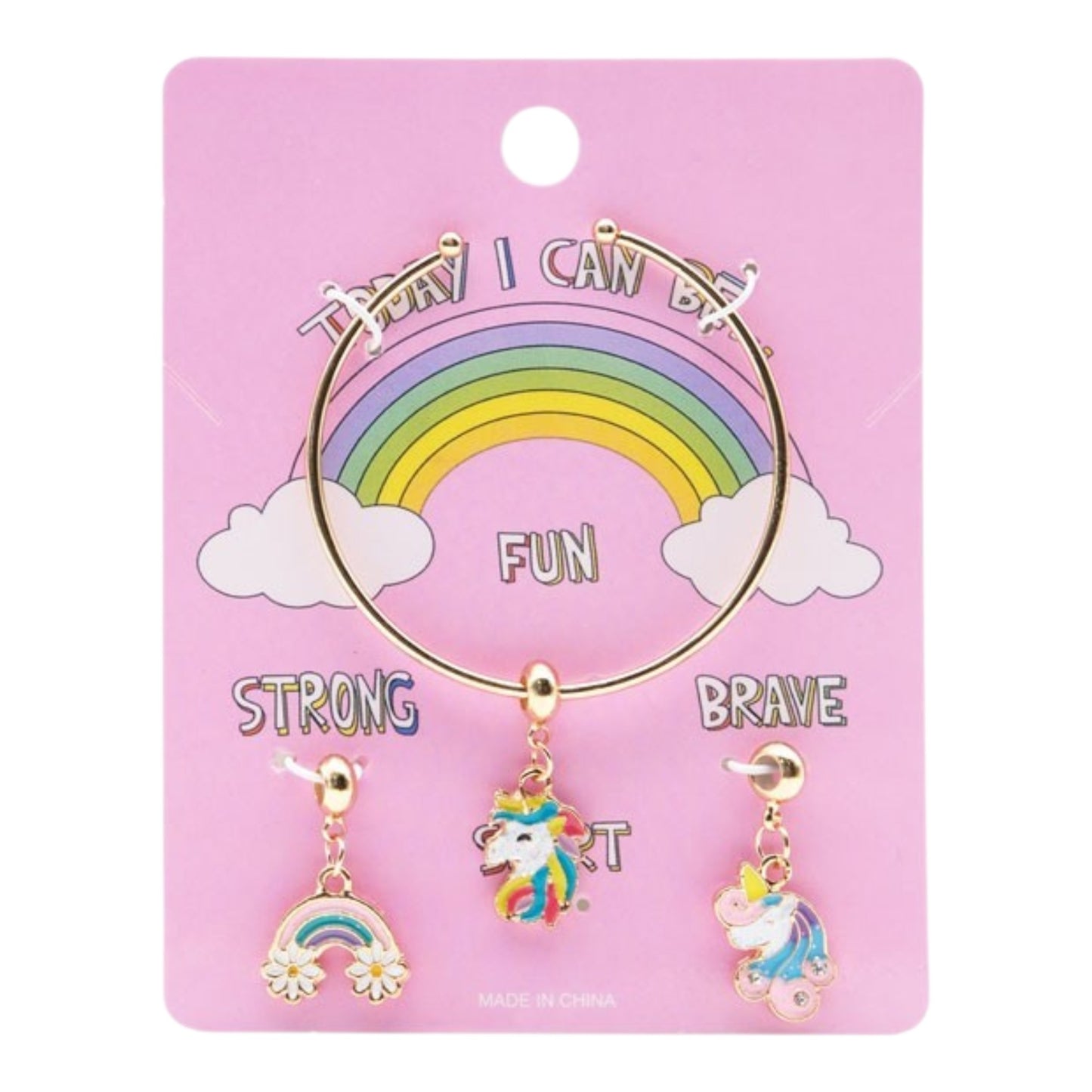 Hey Girl! Bangle with 3 Charms