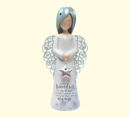 "Good friends are like stars you don't always see them but  they are always there" ANGEL FIGURINE