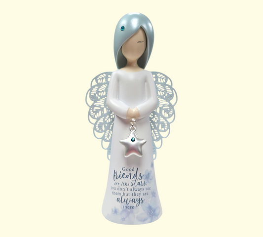 "Good friends are like stars you don't always see them but  they are always there" ANGEL FIGURINE