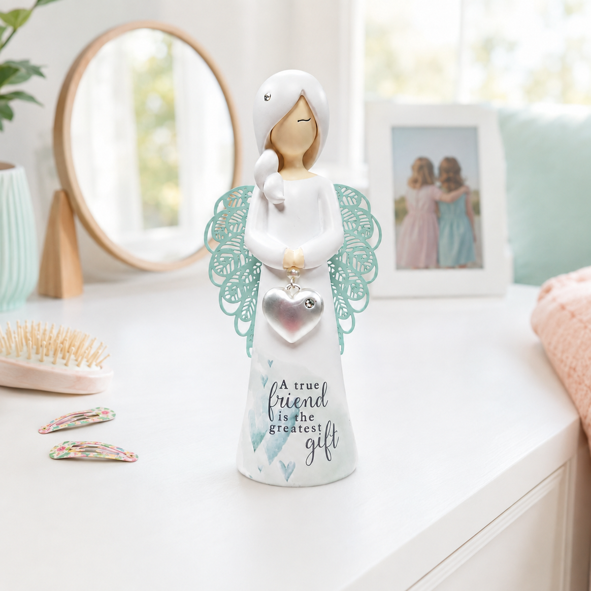 "A true friend is the greatest gift" ANGEL FIGURINE