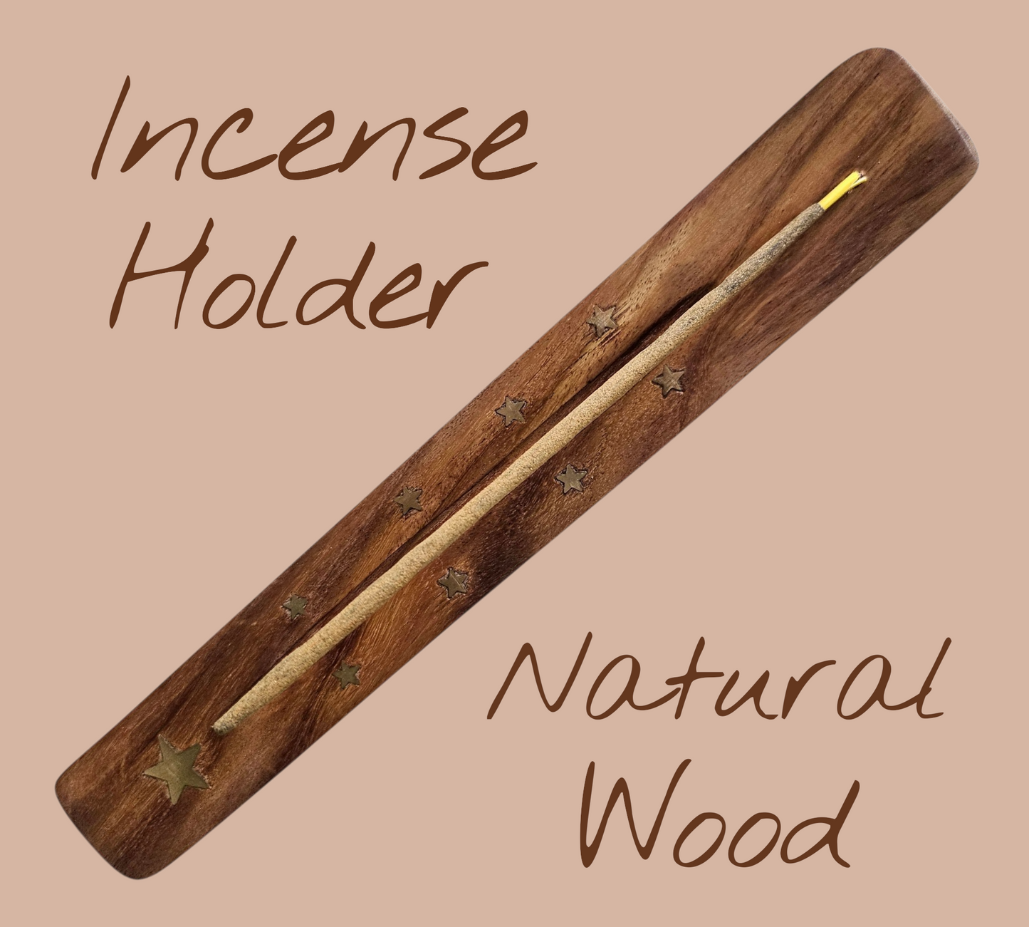 FLAT WOODEN INCENSE HOLDER