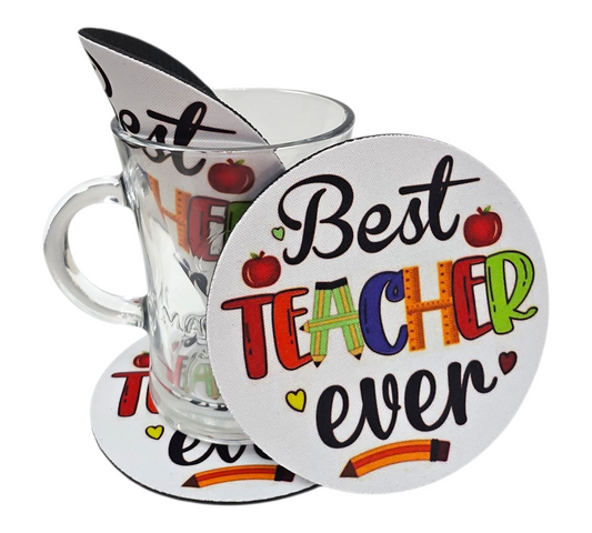 BEST TEACHER EVER COASTER — view 2